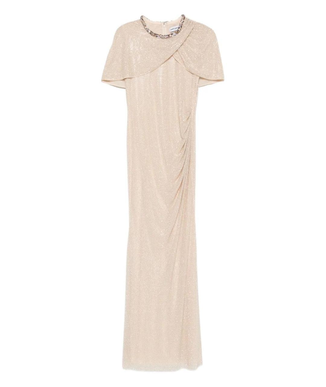 SELF-PORTRAIT Бежевое полиэстеровое вечернее платье, фото 2