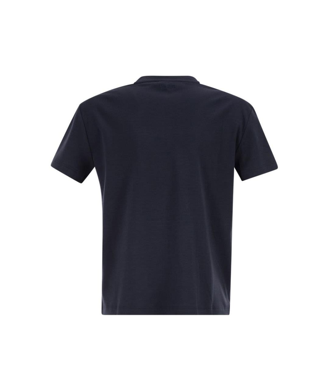 'S MAX MARA Синяя хлопковая футболка, фото 2