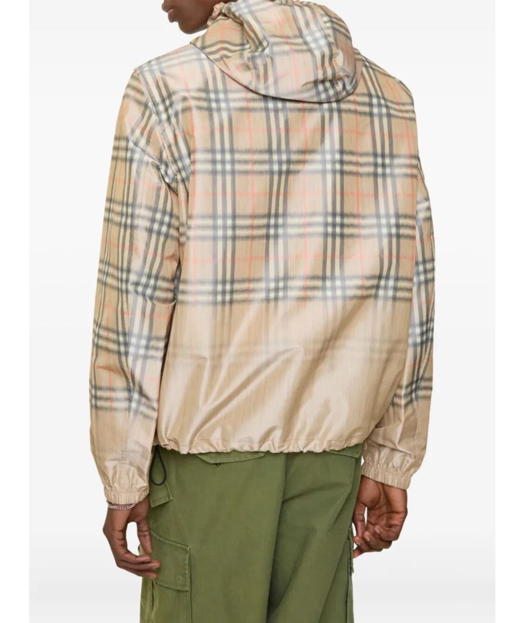 BURBERRY Бежевая вискозная куртка, фото 3