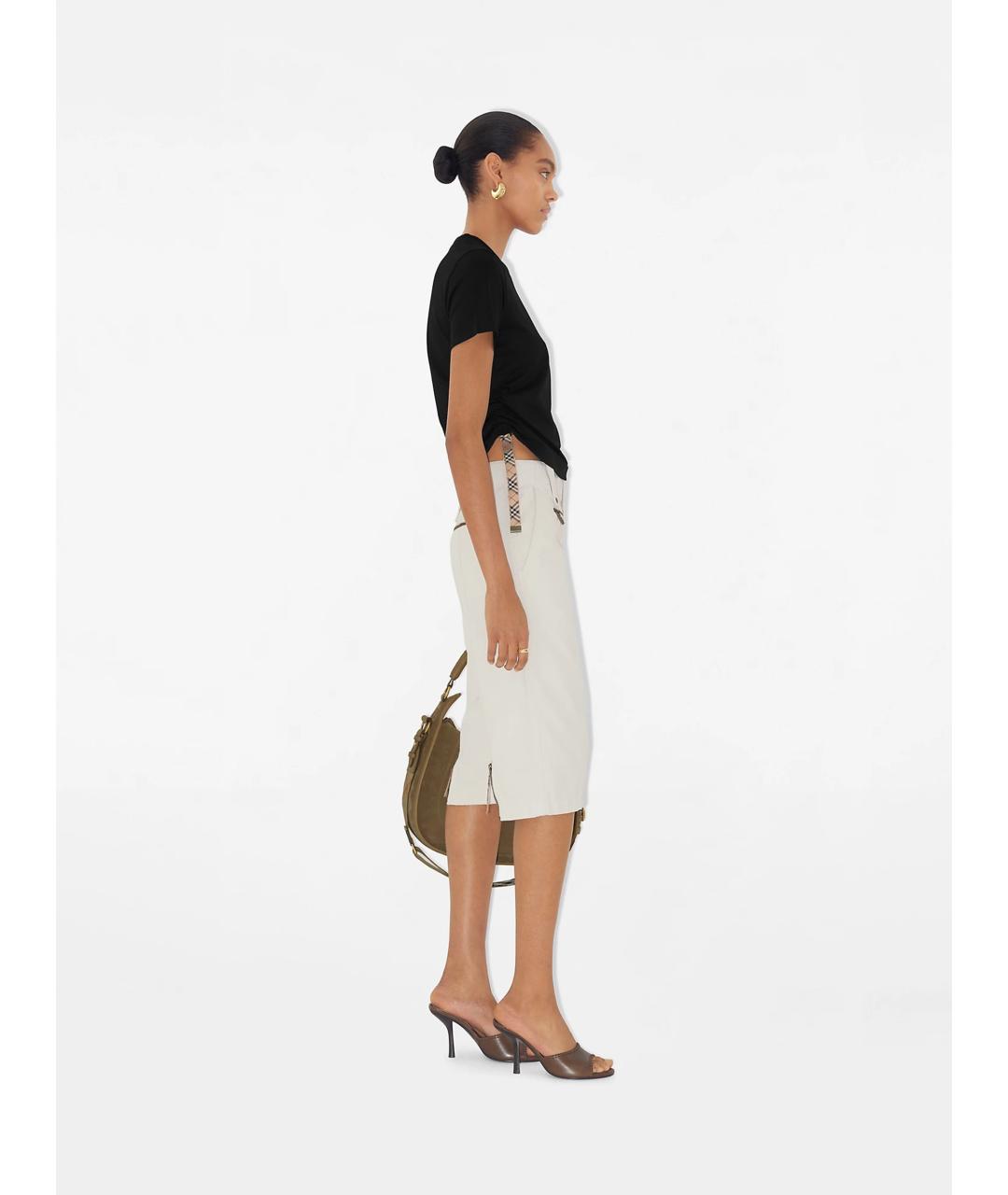 BURBERRY Черная хлопковая футболка, фото 3