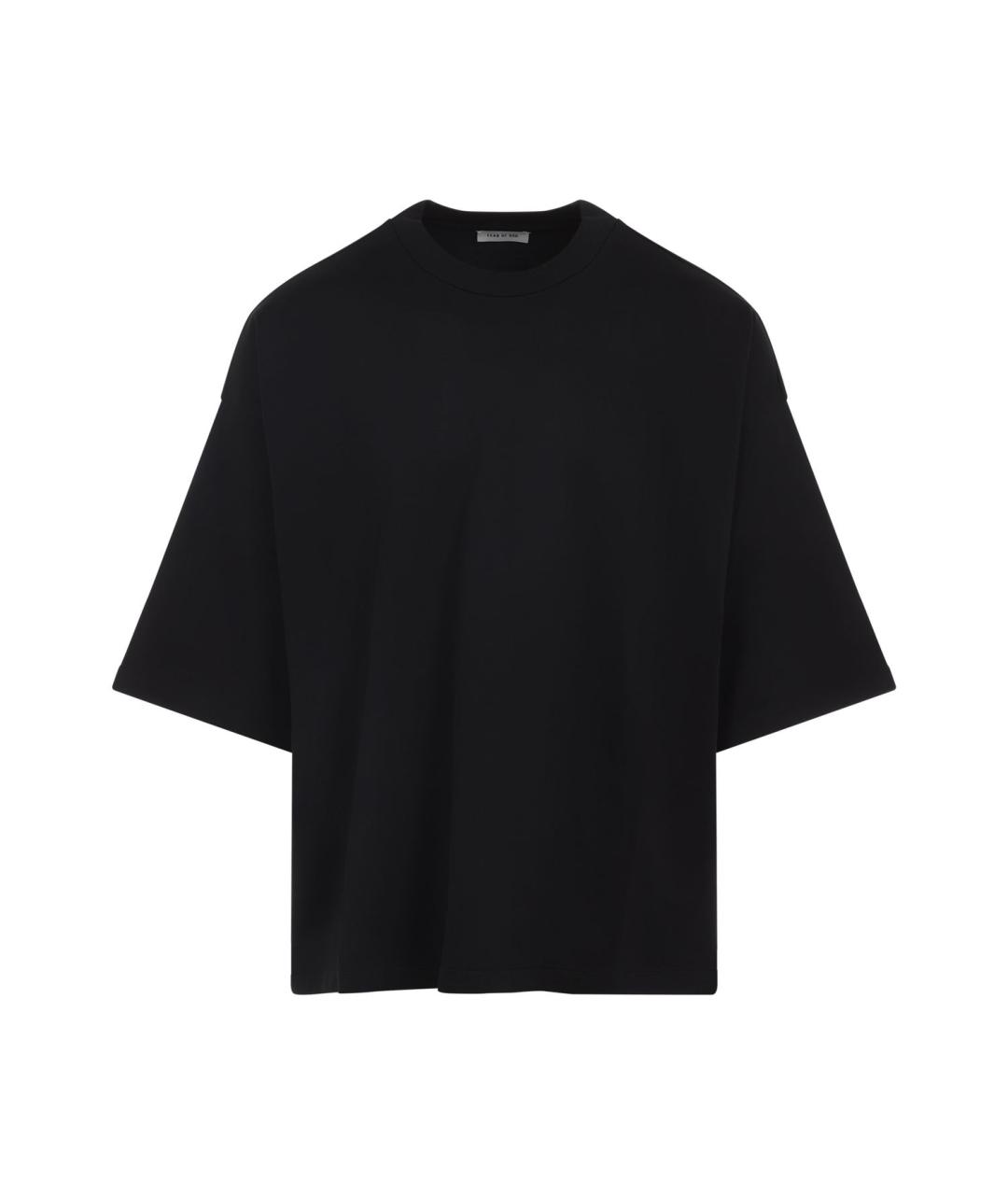 FEAR OF GOD Черная хлопковая футболка, фото 1