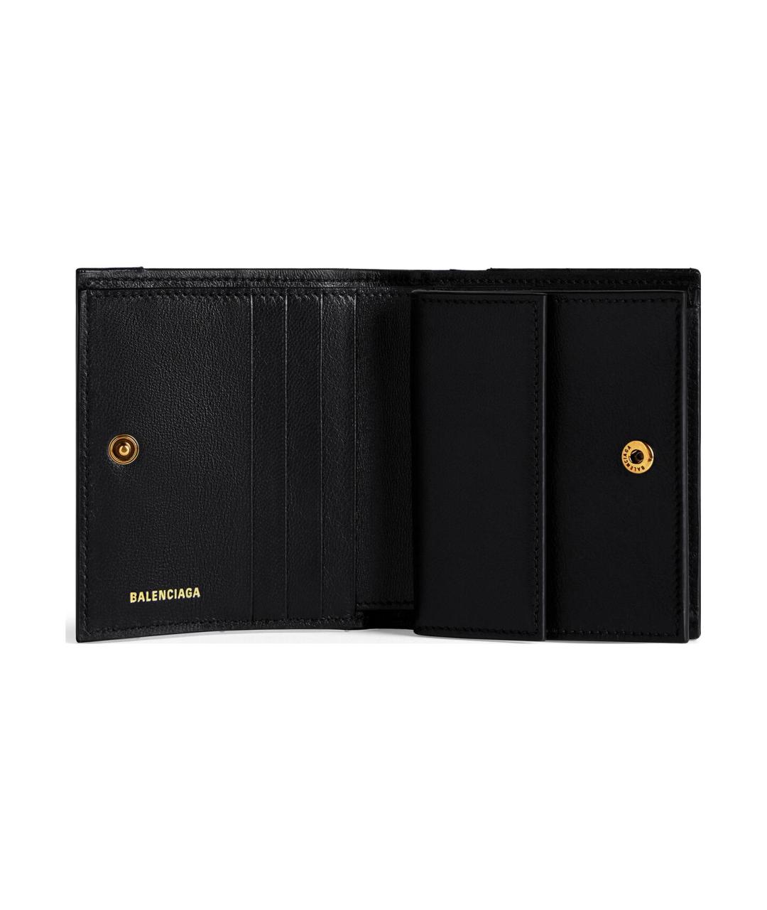 BALENCIAGA Черный кожаный кардхолдер, фото 3