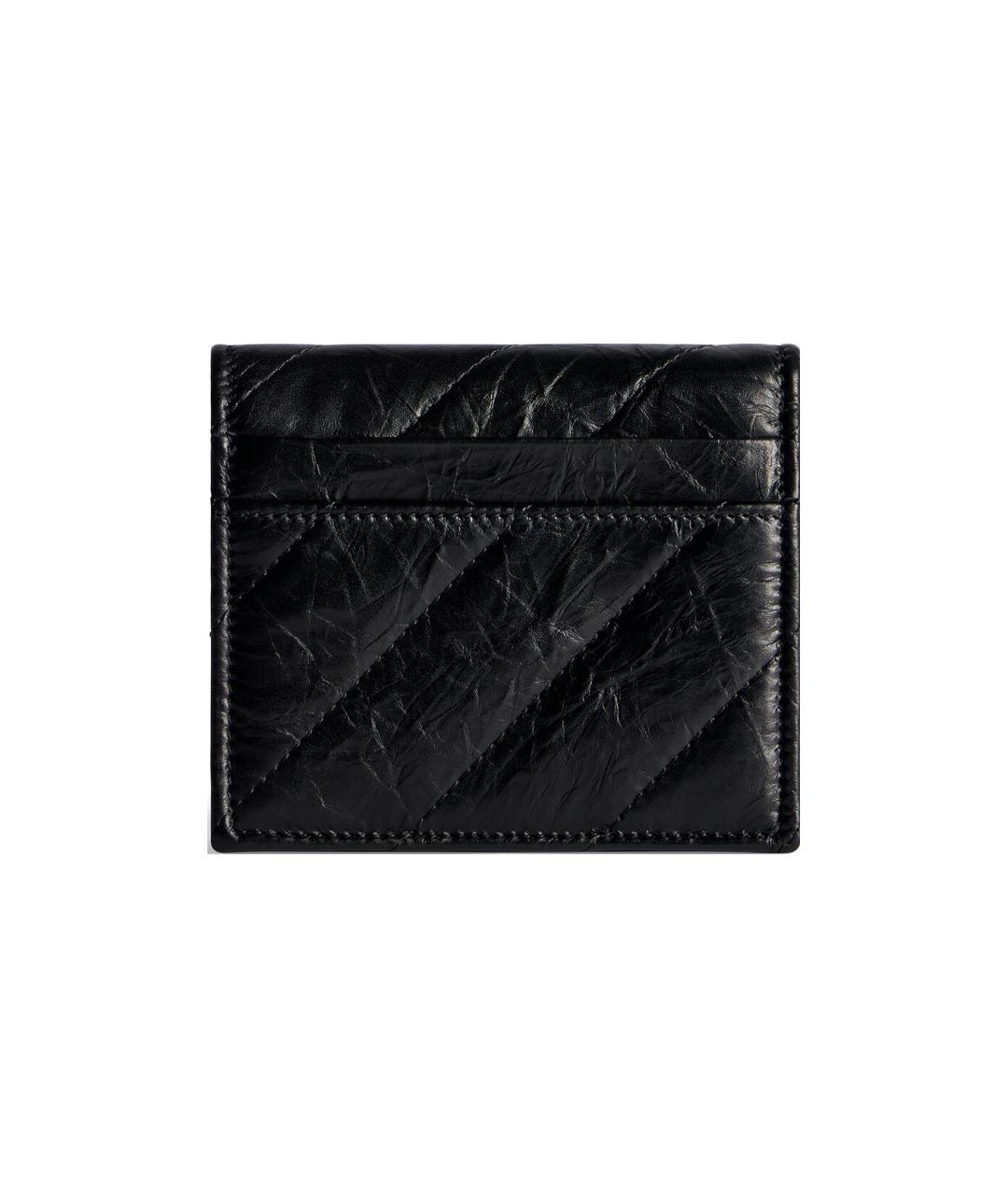 BALENCIAGA Черный кожаный кардхолдер, фото 2