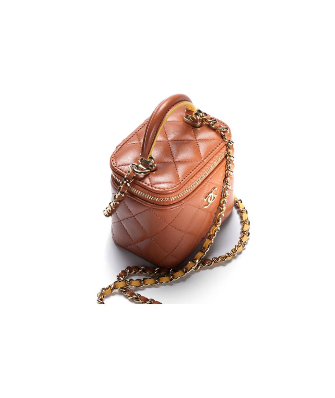 CHANEL Коричневая кожаная сумка через плечо, фото 4