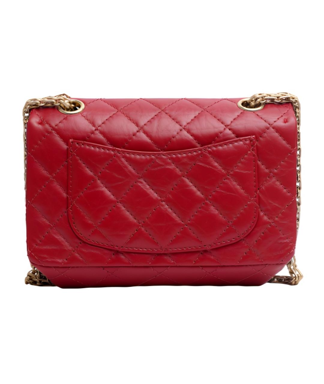 CHANEL Красная кожаная сумка через плечо, фото 2