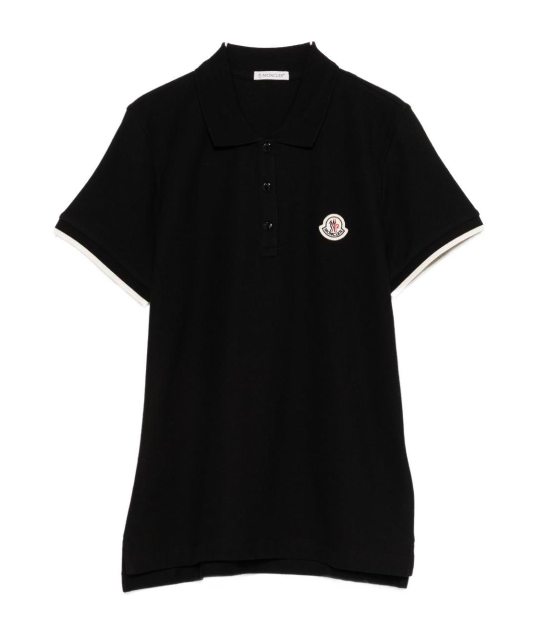 MONCLER Черная хлопковая футболка, фото 1