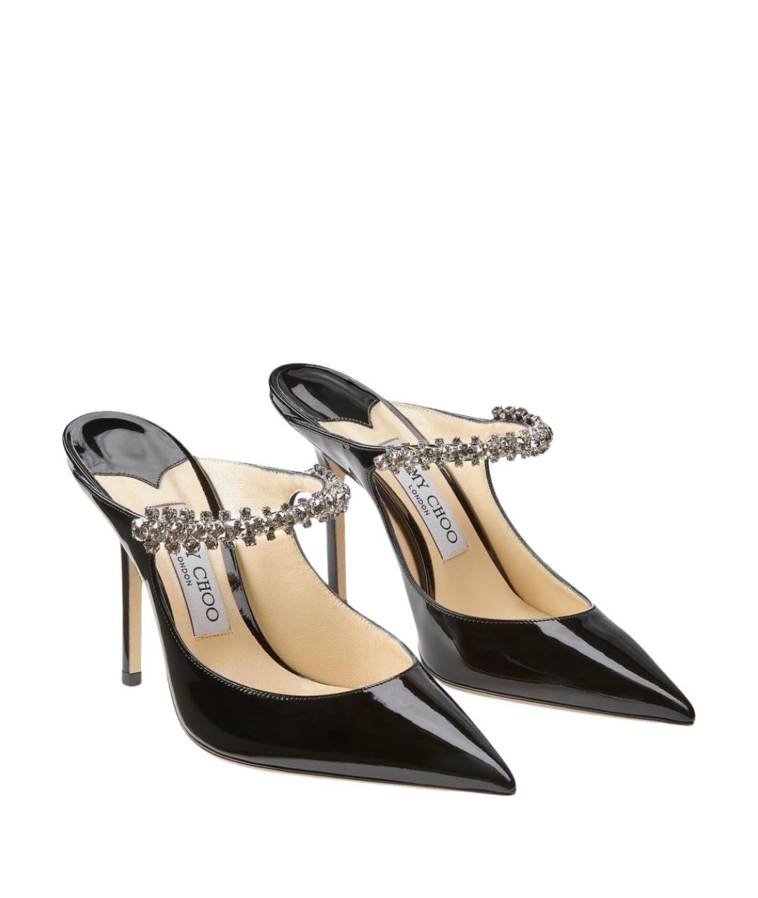 JIMMY CHOO Коричневые мюли из лакированной кожи, фото 2