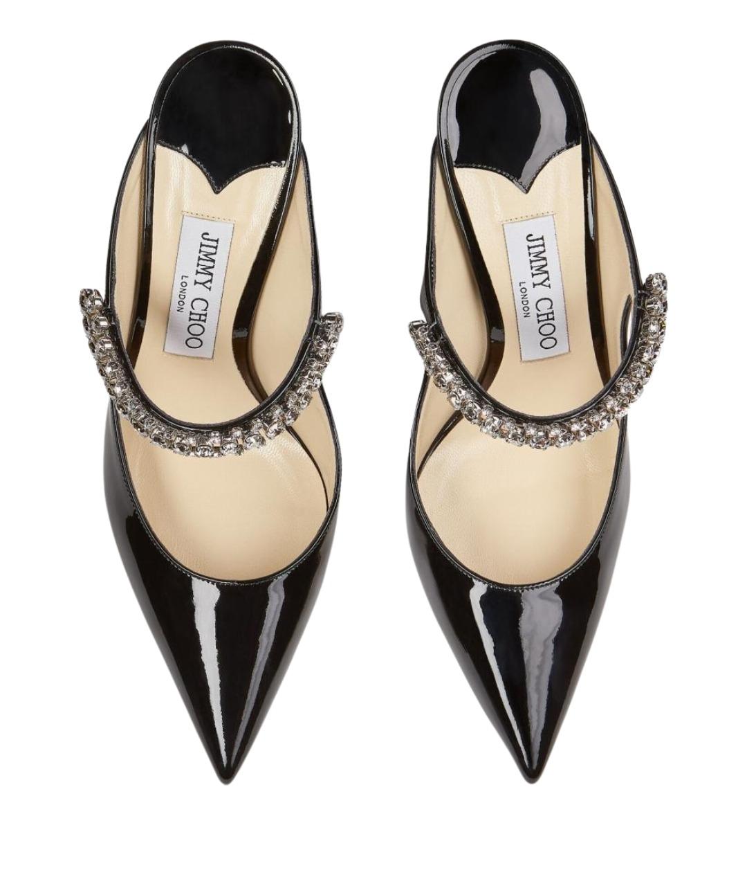 JIMMY CHOO Коричневые мюли из лакированной кожи, фото 4