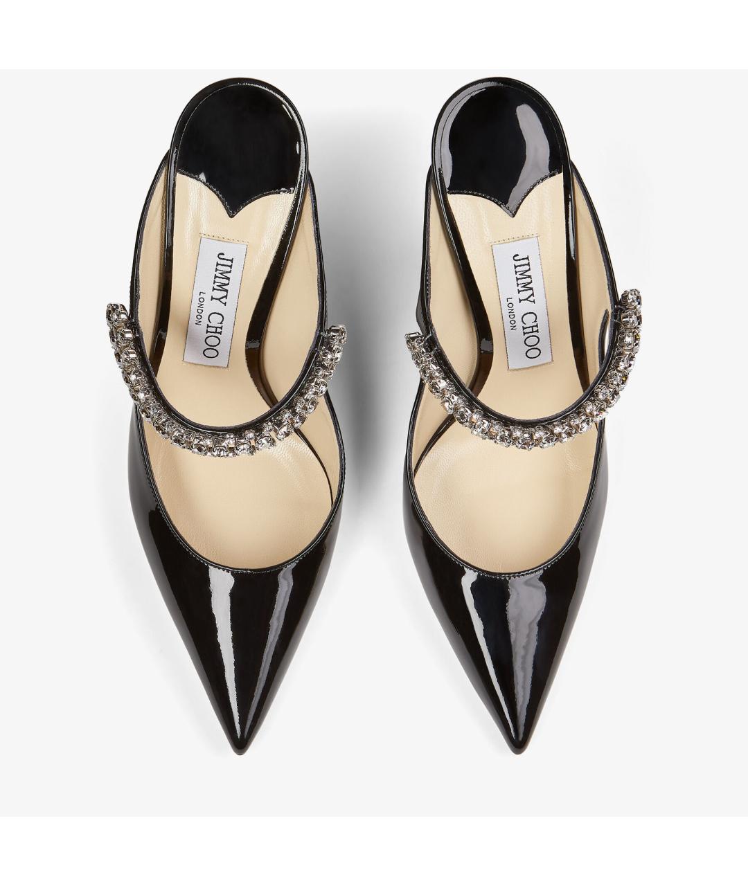 JIMMY CHOO Коричневые мюли из лакированной кожи, фото 4