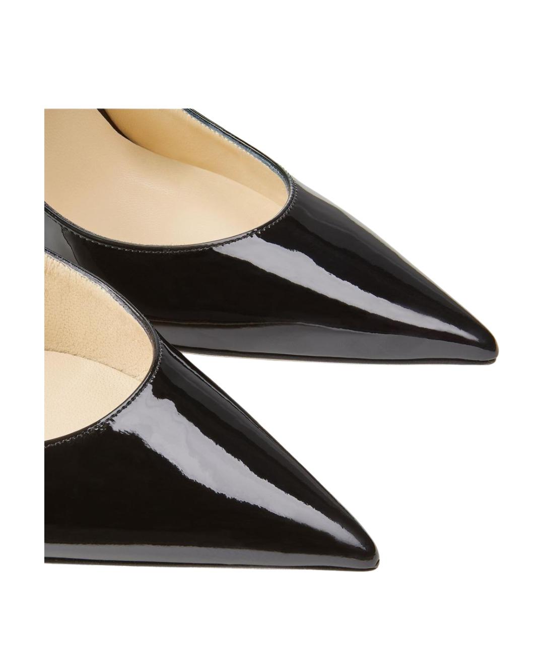 JIMMY CHOO Коричневые мюли из лакированной кожи, фото 3