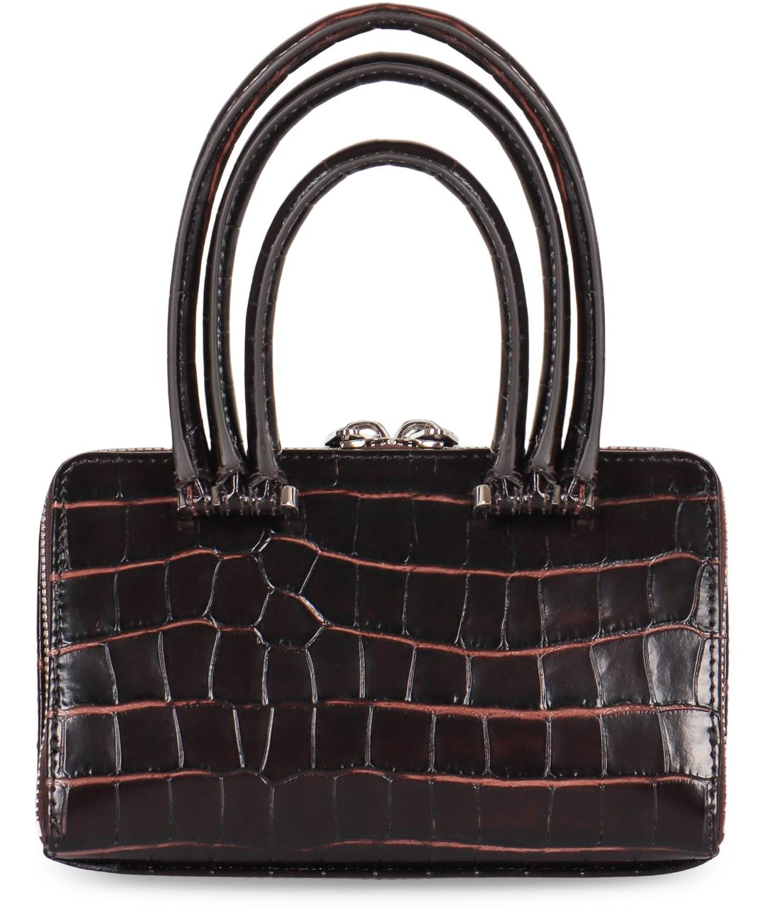 THE ATTICO Коричневая кожаная сумка тоут, фото 4