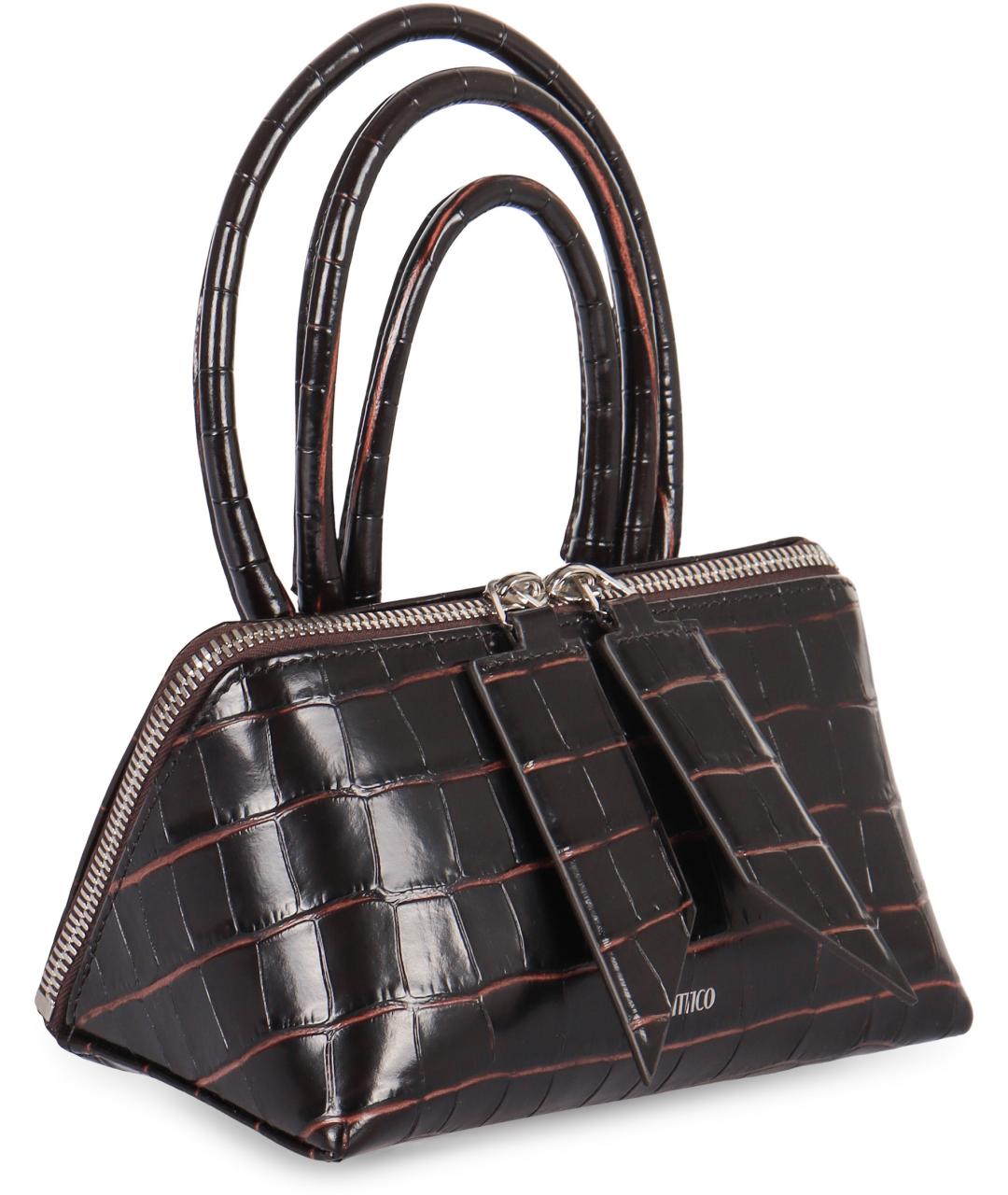 THE ATTICO Коричневая кожаная сумка тоут, фото 3