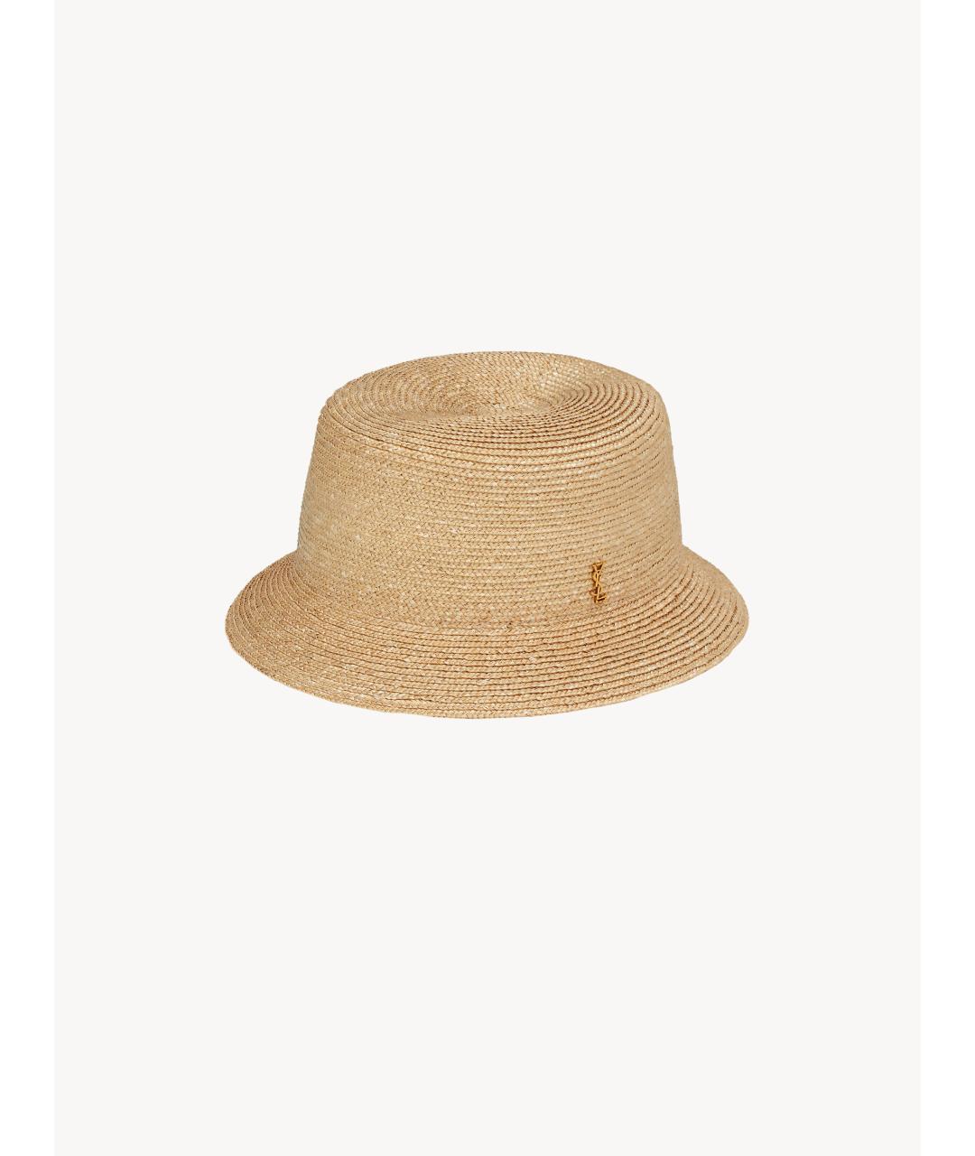 SAINT LAURENT Бежевая панама, фото 2