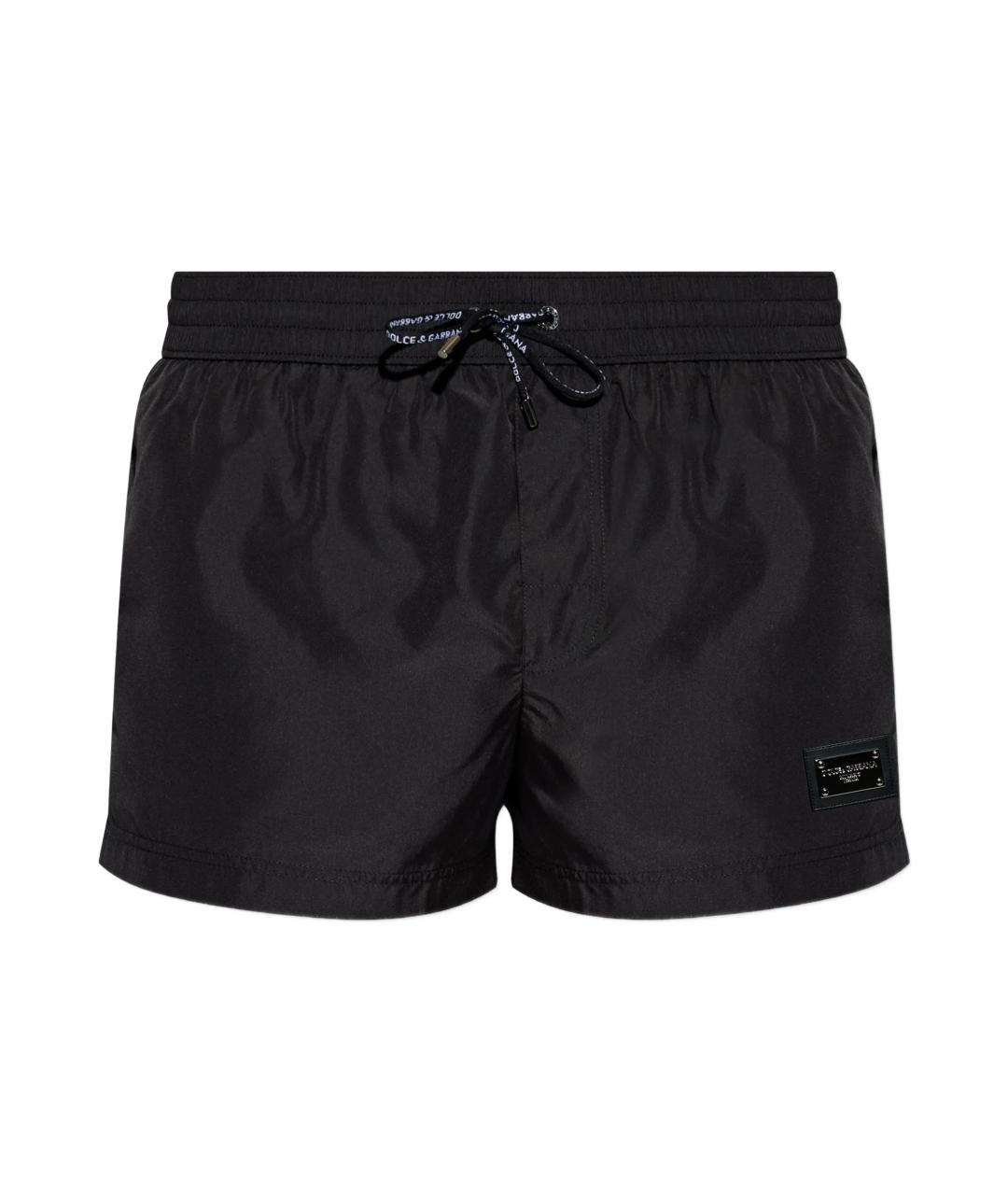 DOLCE&GABBANA Черные полиэстеровые шорты, фото 1