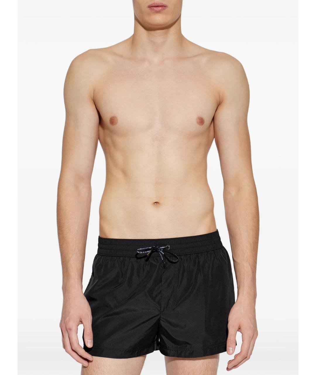 DOLCE&GABBANA Черные полиэстеровые шорты, фото 2