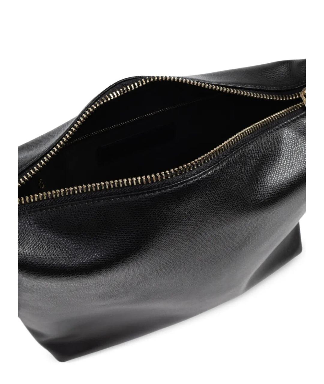 FURLA Черная кожаная сумка с короткими ручками, фото 4