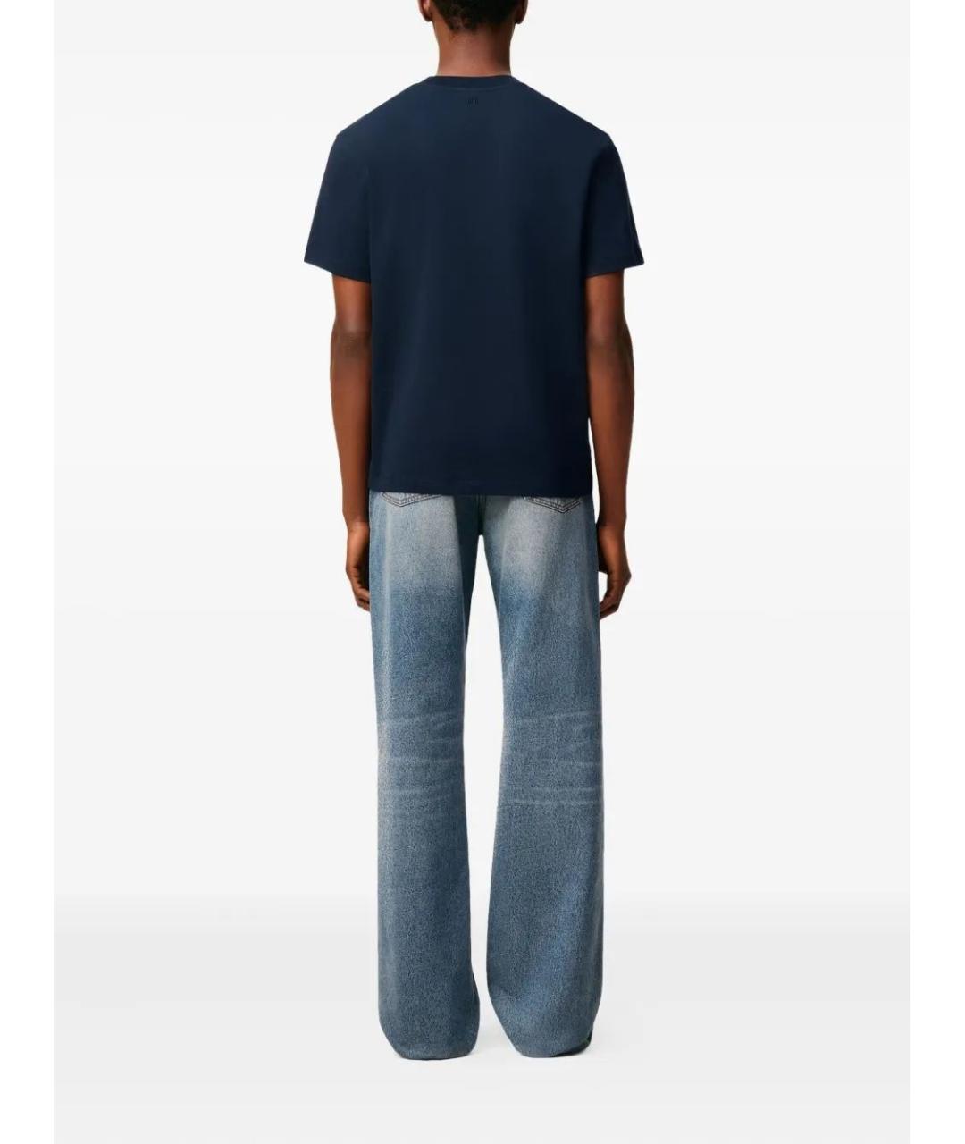 Ami Paris Синяя хлопковая футболка, фото 4