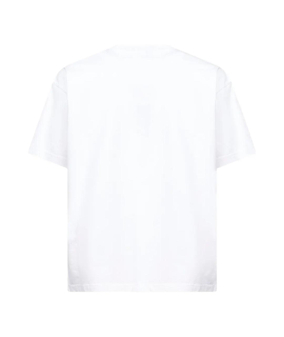 STONE ISLAND Белая хлопковая футболка, фото 2