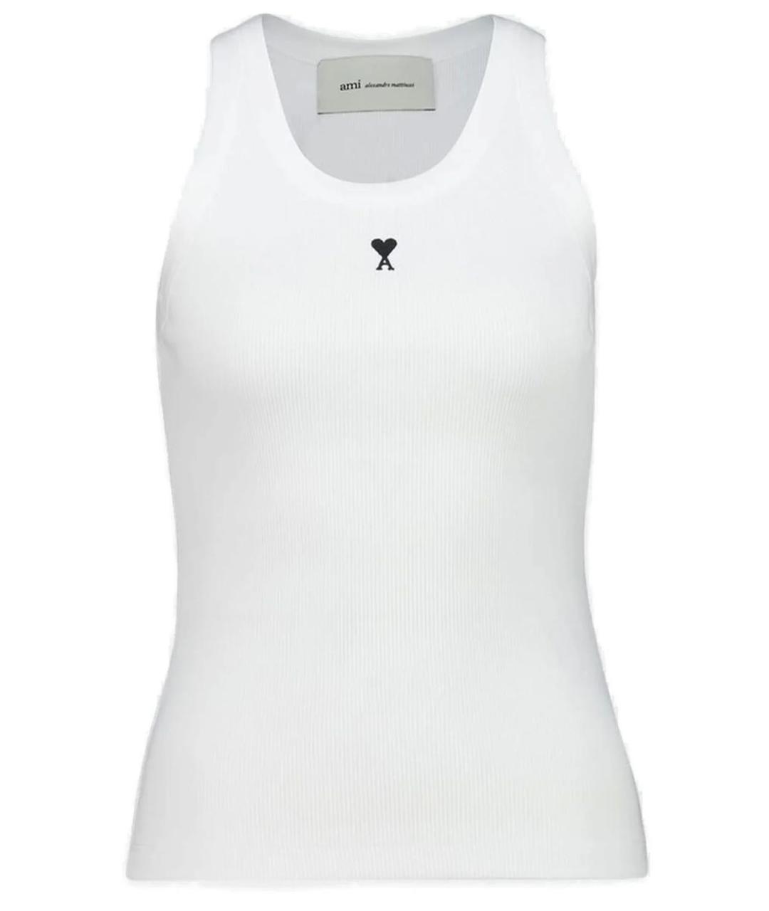 Ami Paris Белая хлопковая майка, фото 1