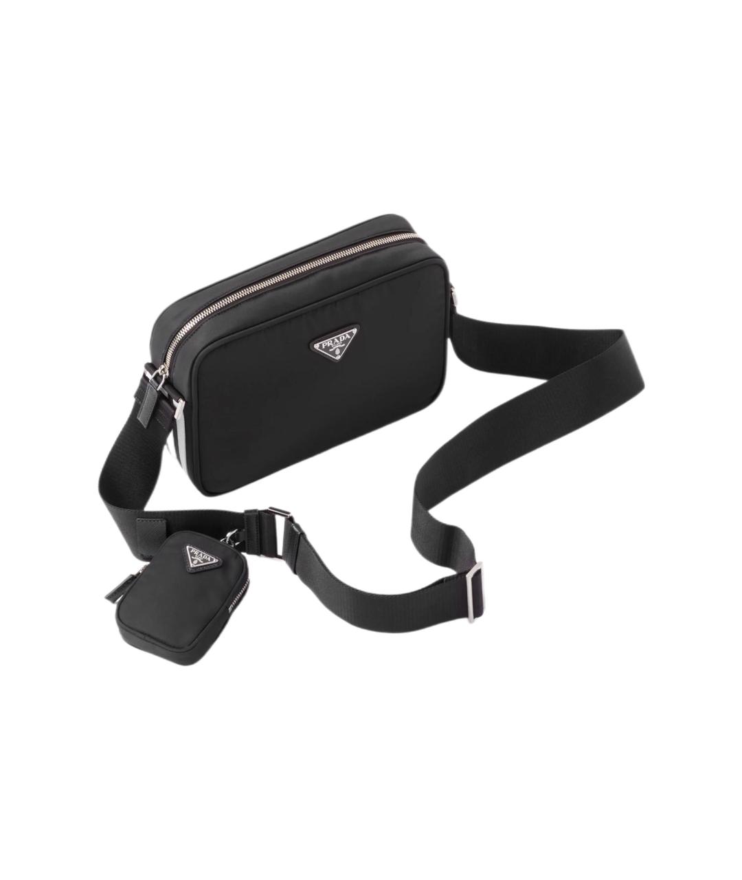 PRADA Черная синтетическая сумка через плечо, фото 2