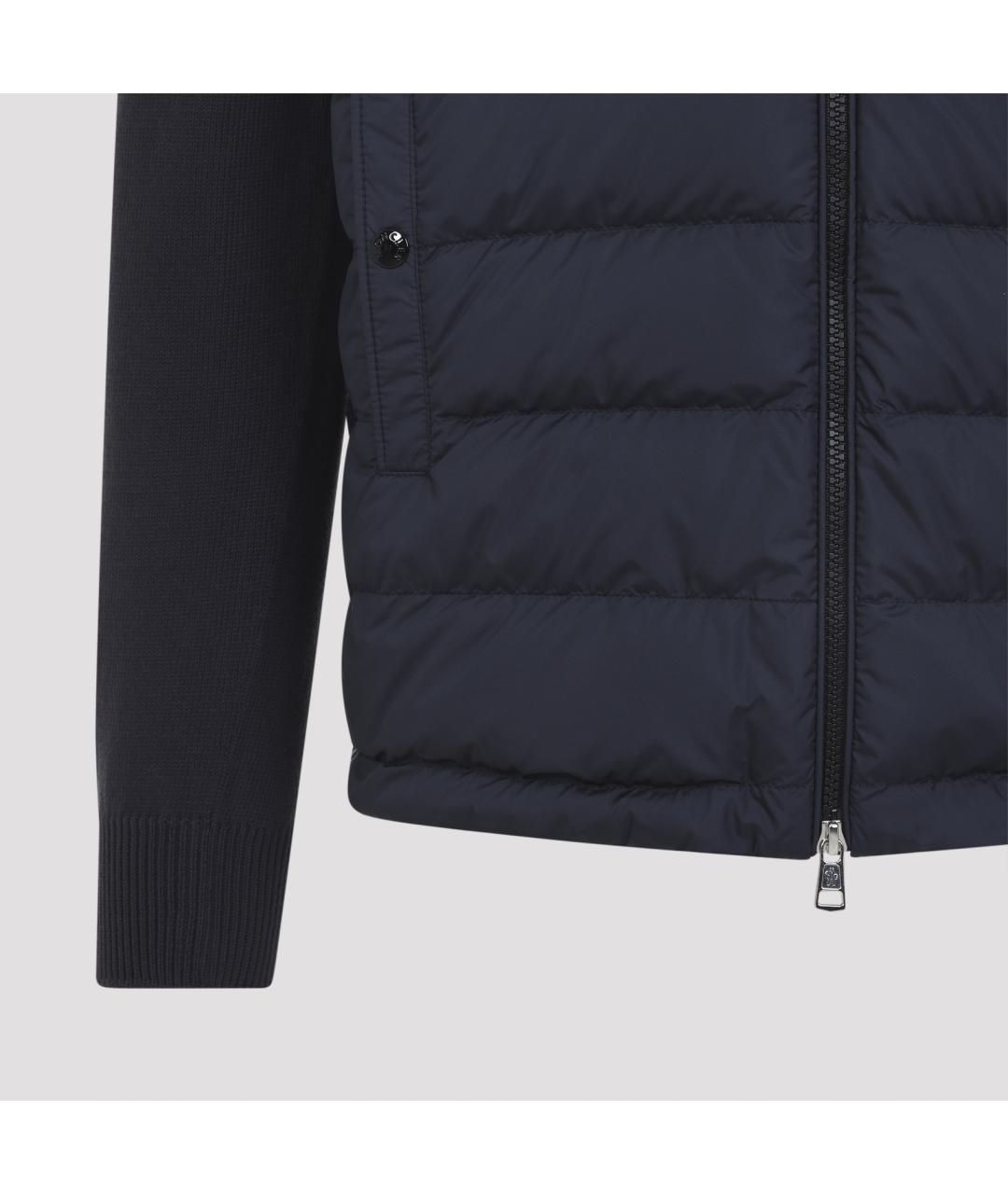 MONCLER Синий полиэстеровый кардиган, фото 3