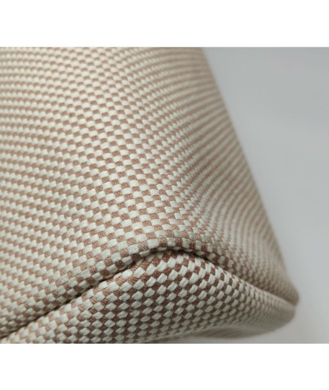 HERMES Бежевая жаккардовая сумка с короткими ручками, фото 7