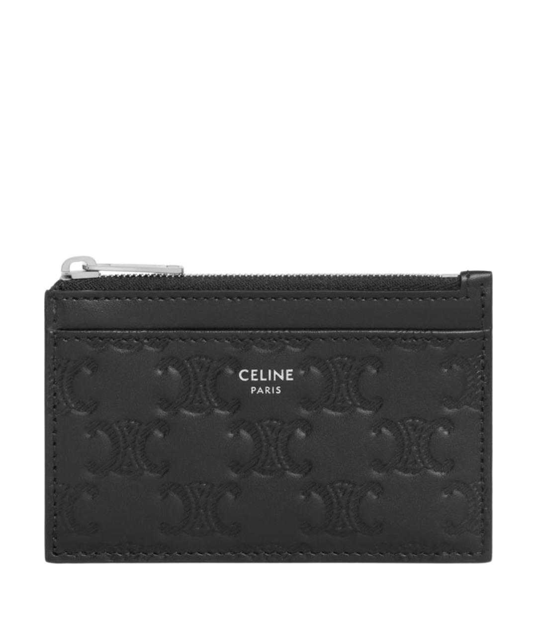 CELINE Черный кожаный кардхолдер, фото 1