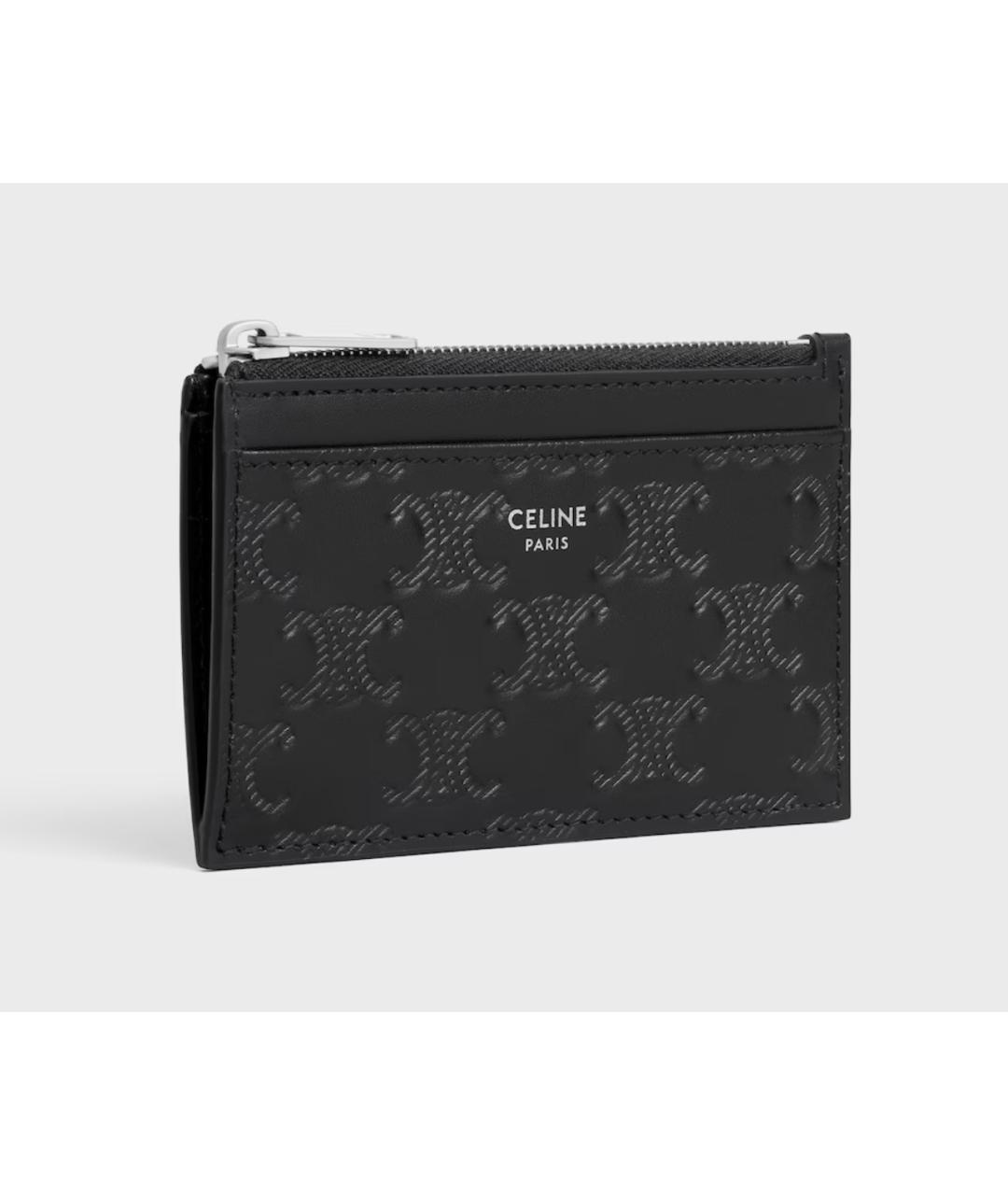 CELINE Черный кожаный кардхолдер, фото 2