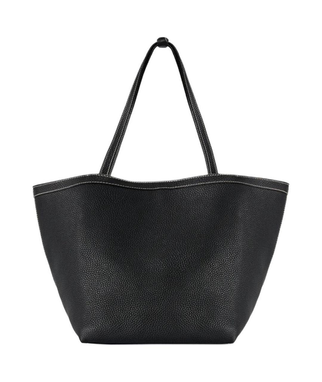 THE ROW Черная кожаная сумка тоут, фото 1