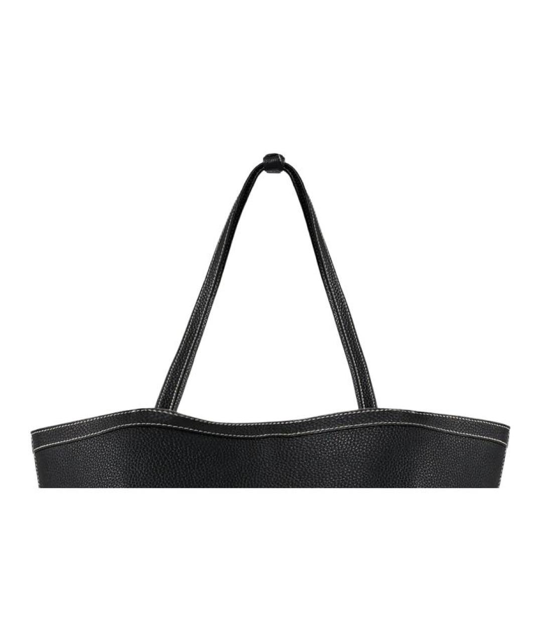 THE ROW Черная кожаная сумка тоут, фото 5