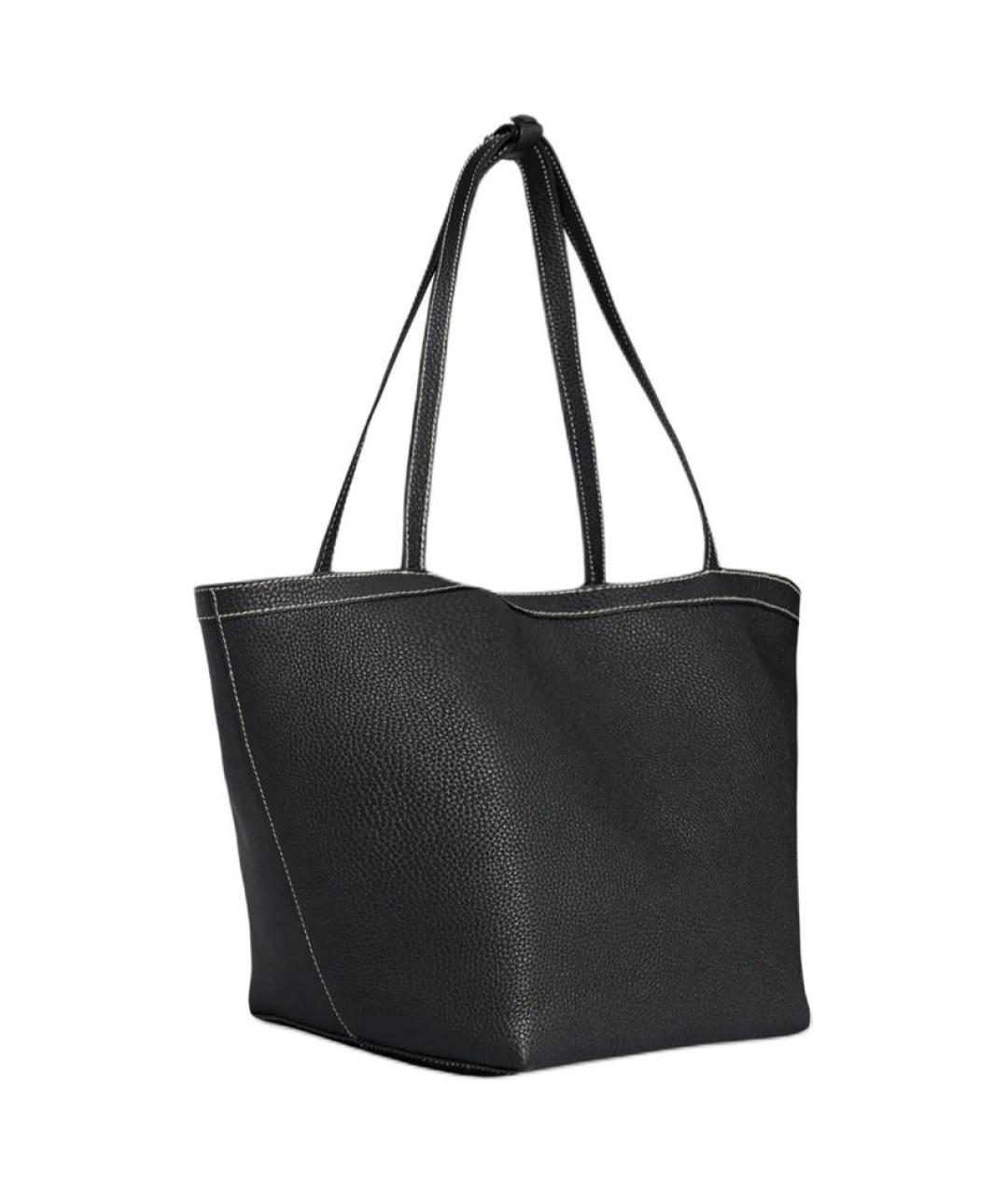 THE ROW Черная кожаная сумка тоут, фото 4