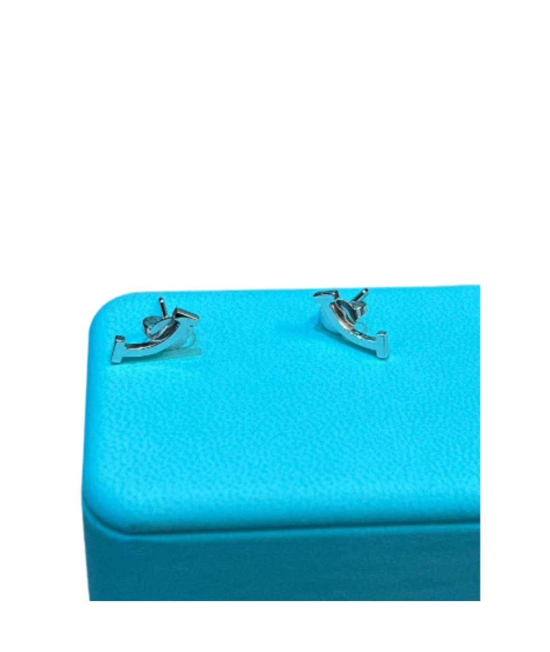TIFFANY&CO Серебряные серьги из белого золота, фото 6