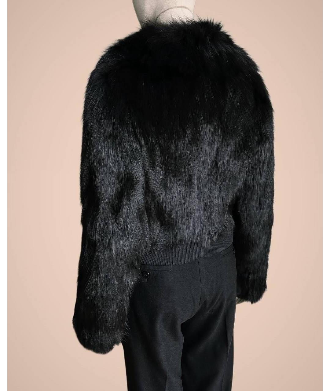 VERSACE JEANS COUTURE Черная меховая шуба, фото 2