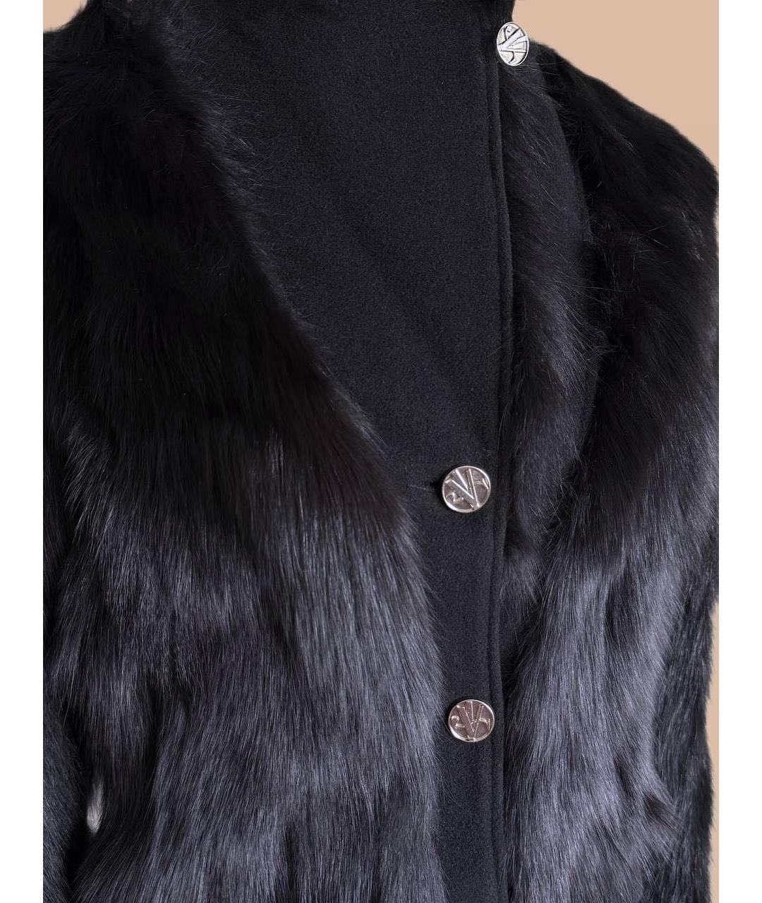 VERSACE JEANS COUTURE Черная меховая шуба, фото 3