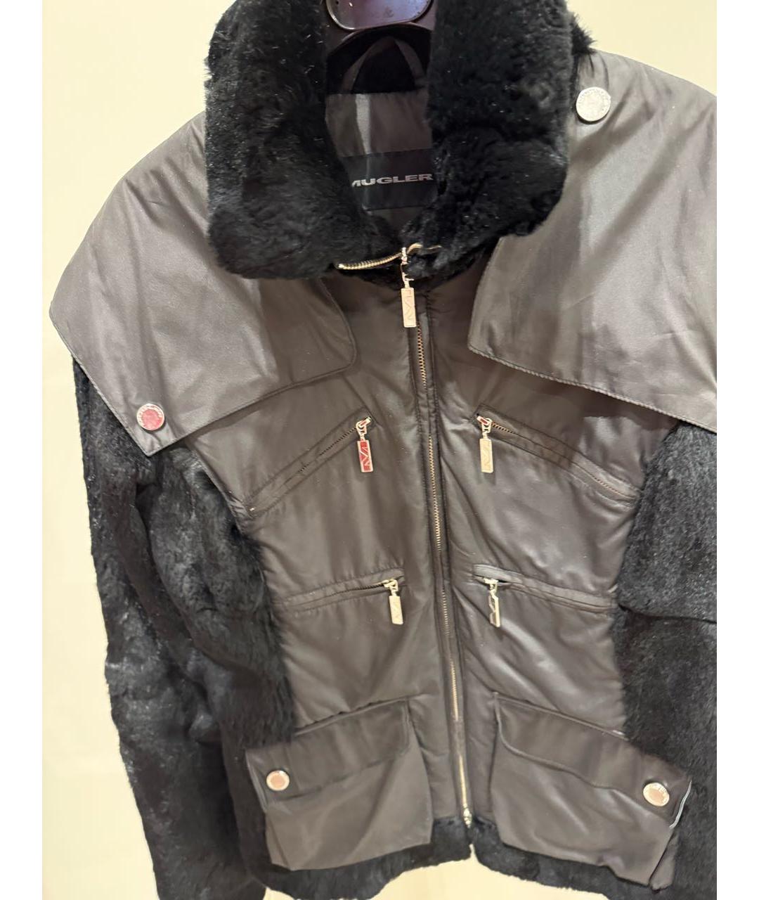 MUGLER VINTAGE Черная меховая куртка, фото 3