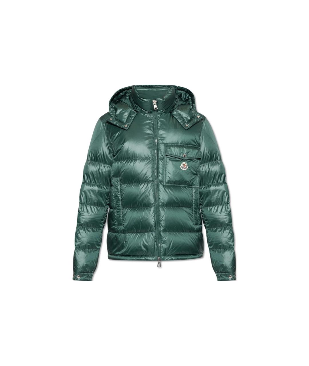 MONCLER Зеленый пуховик, фото 7