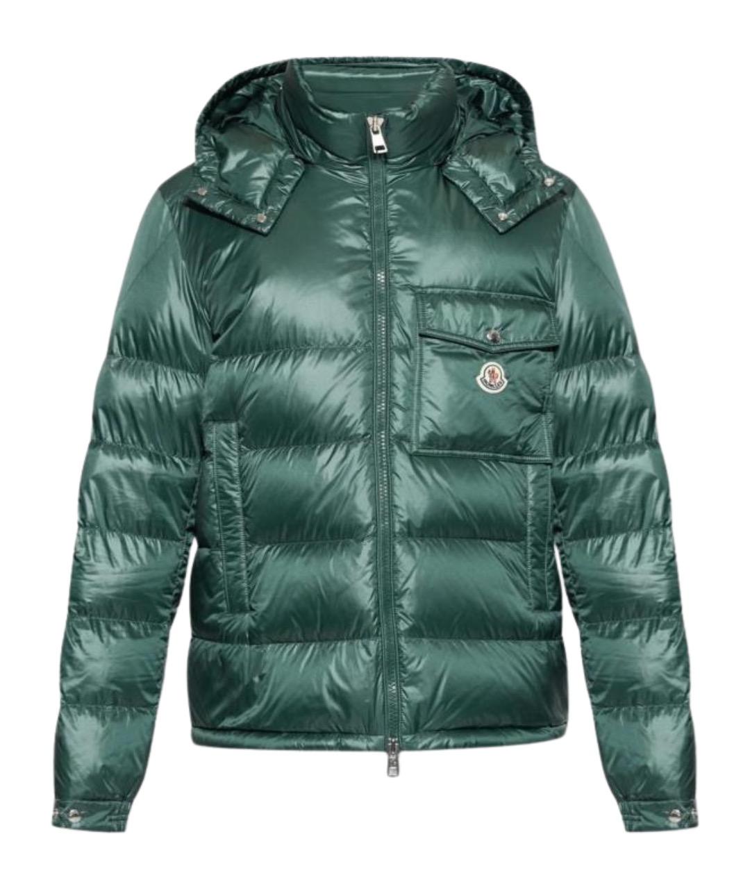 MONCLER Зеленый пуховик, фото 1