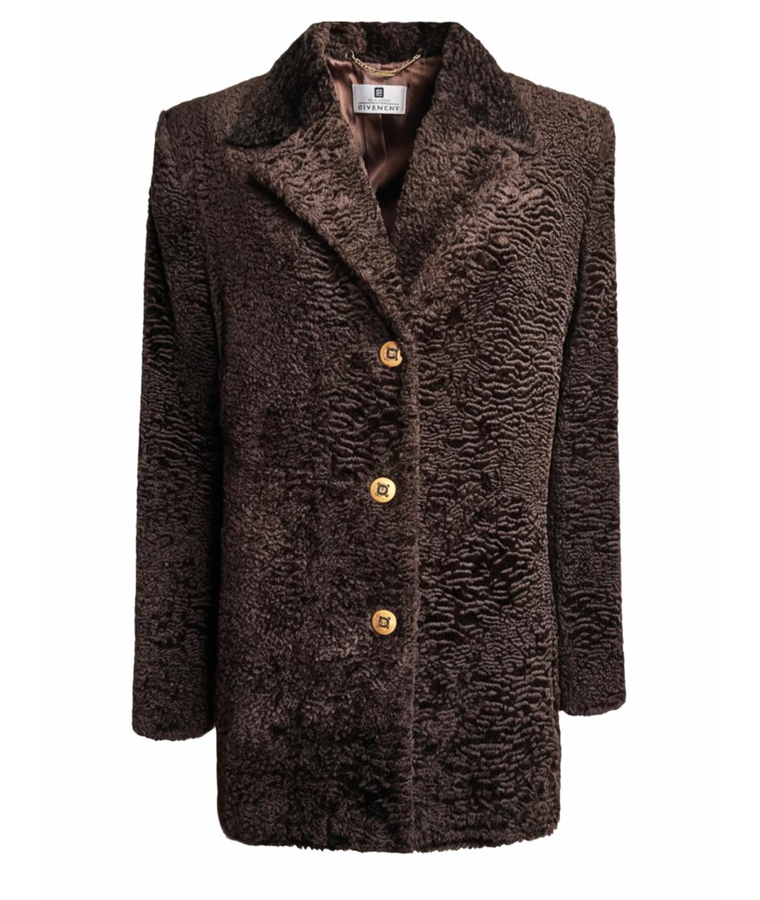 GIVENCHY Коричневое вискозное пальто, фото 1