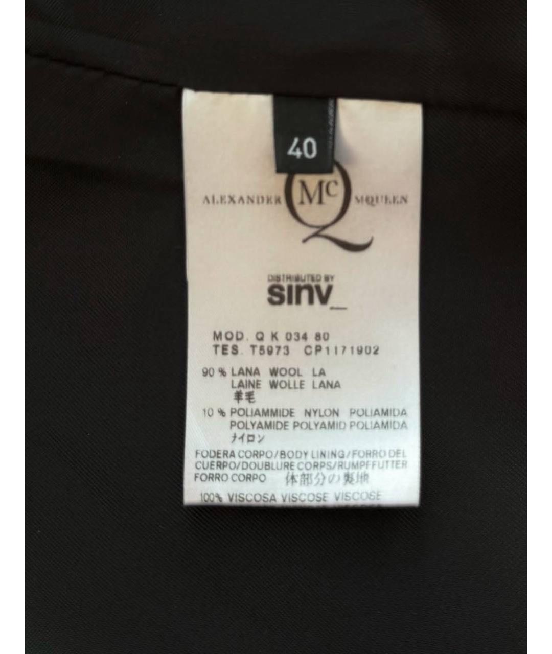 ALEXANDER MCQUEEN Серый вискозный жакет/пиджак, фото 5