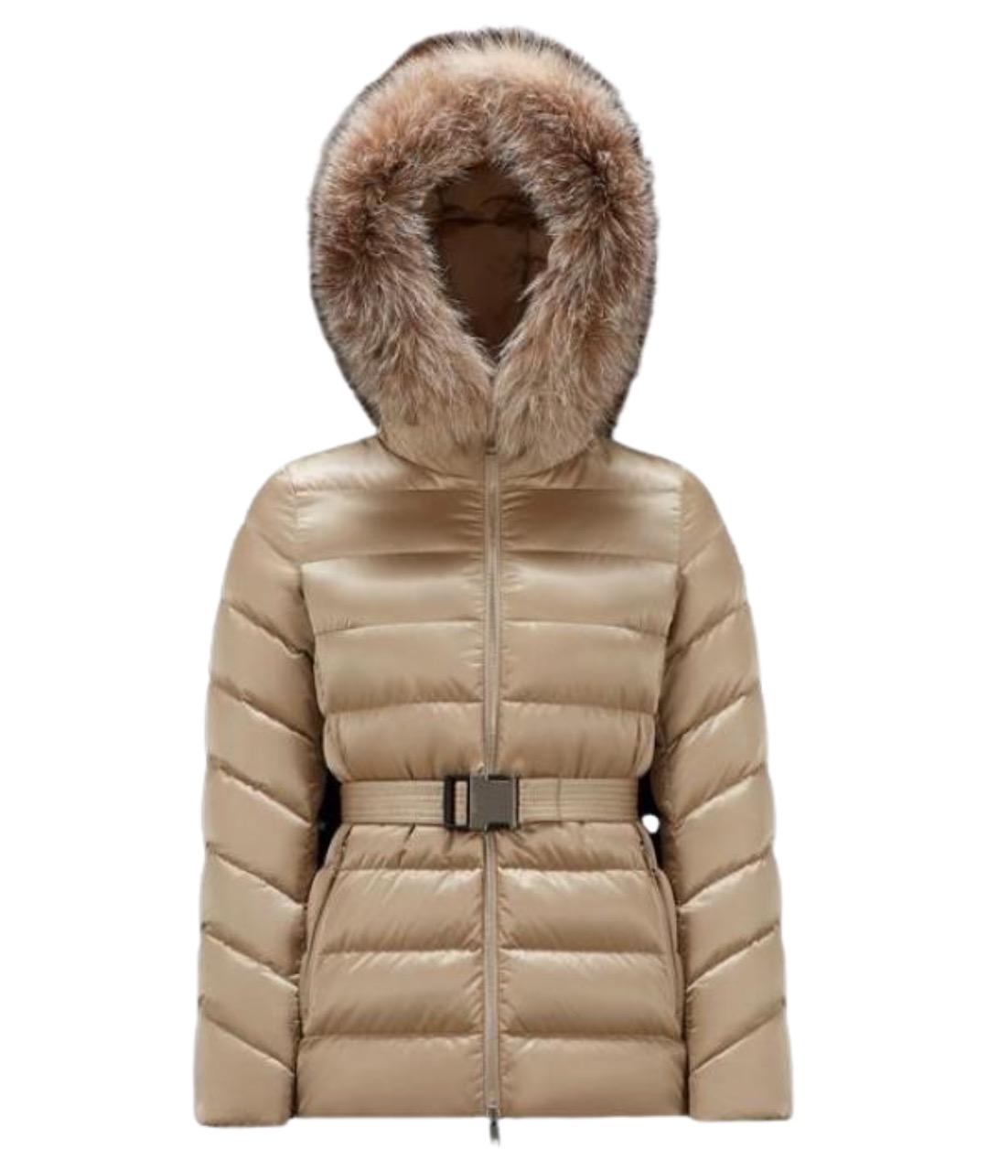 MONCLER Коричневый пуховик, фото 1
