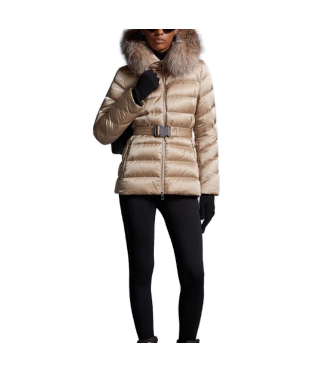 MONCLER Коричневый пуховик, фото 2