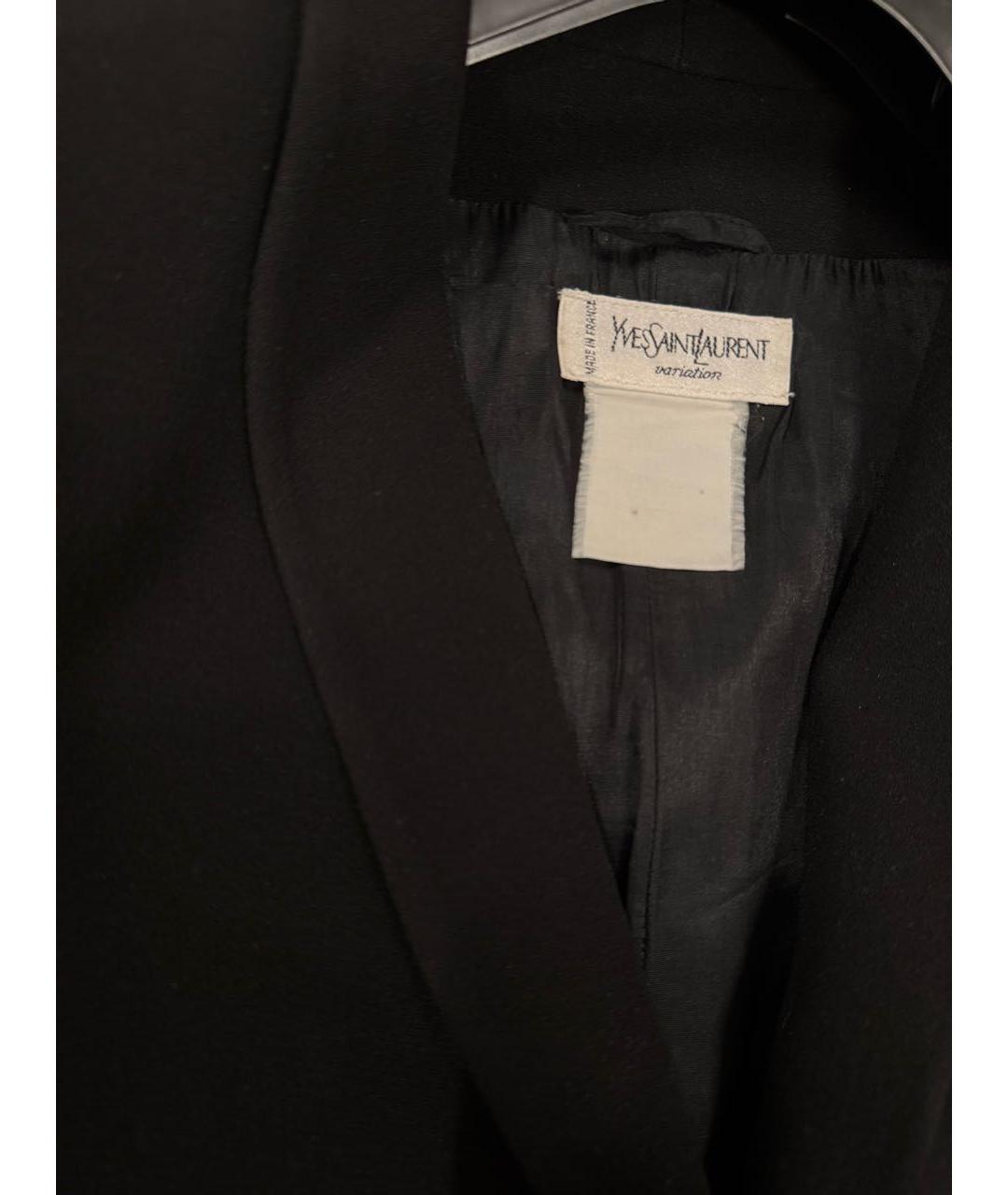 SAINT LAURENT Черный вискозный жакет/пиджак, фото 5