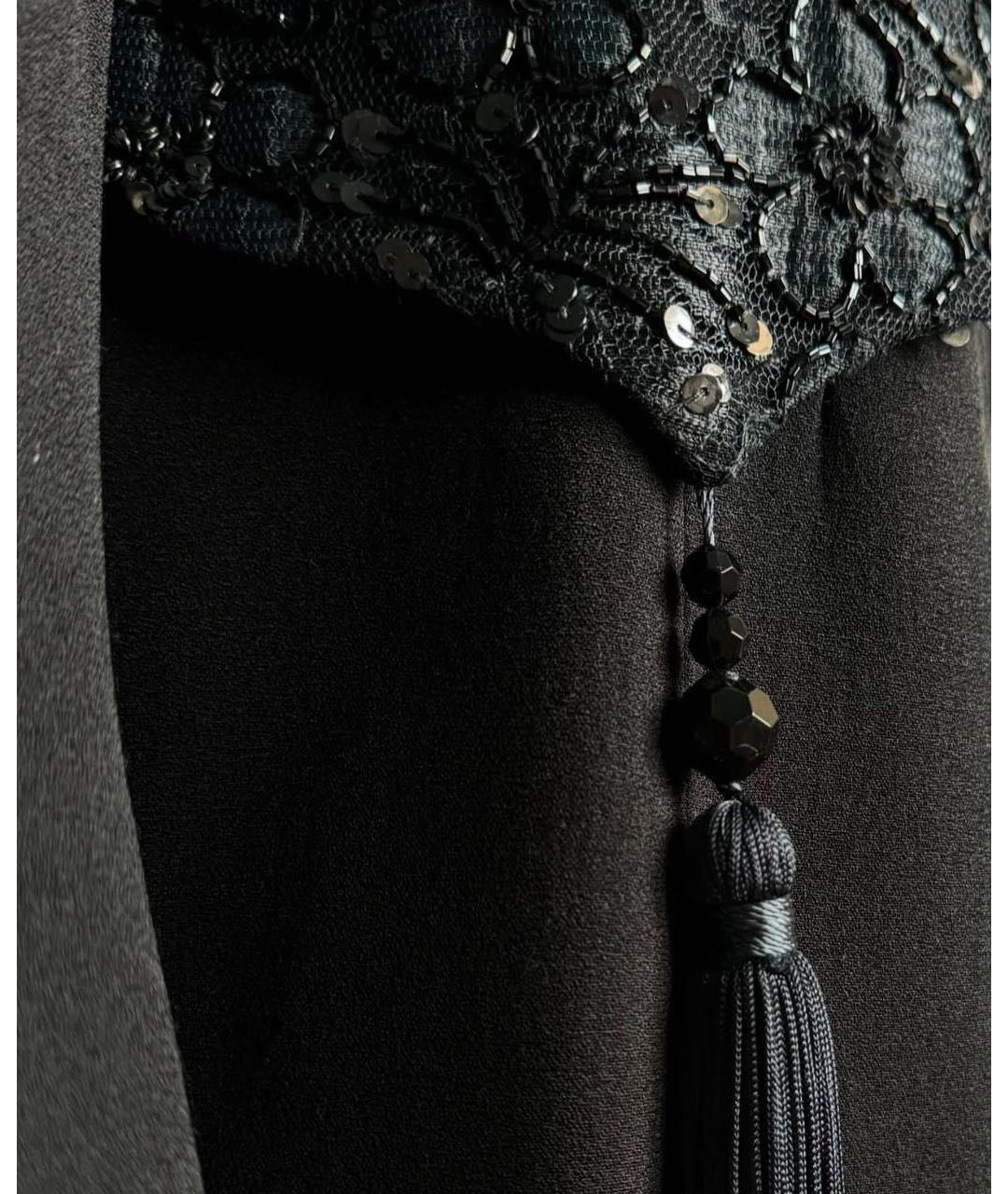 SAINT LAURENT Черный вискозный жакет/пиджак, фото 4