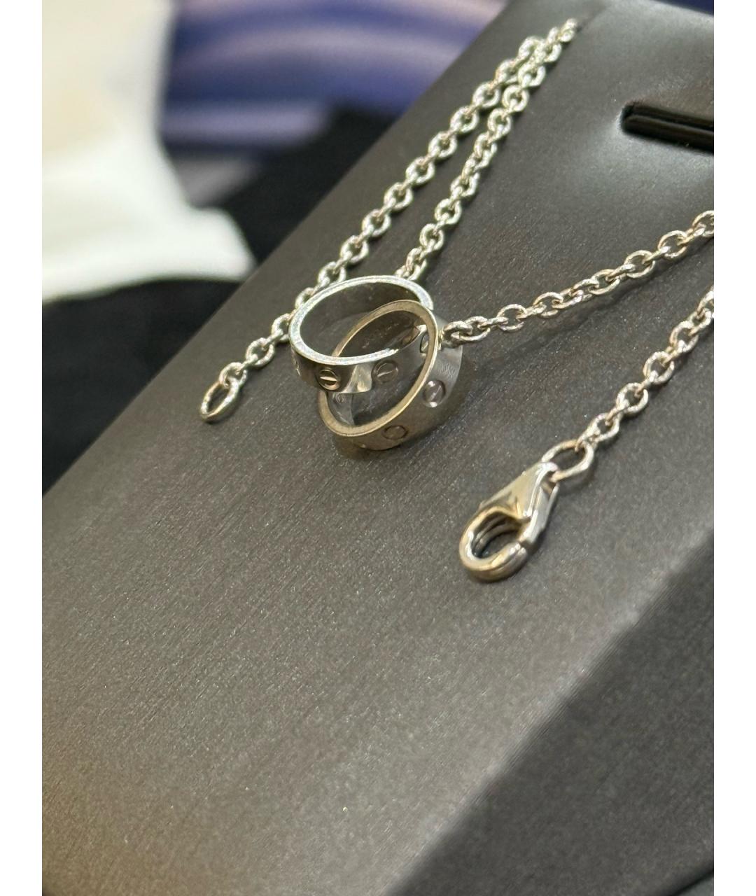 CARTIER Серебряное колье из белого золота, фото 3