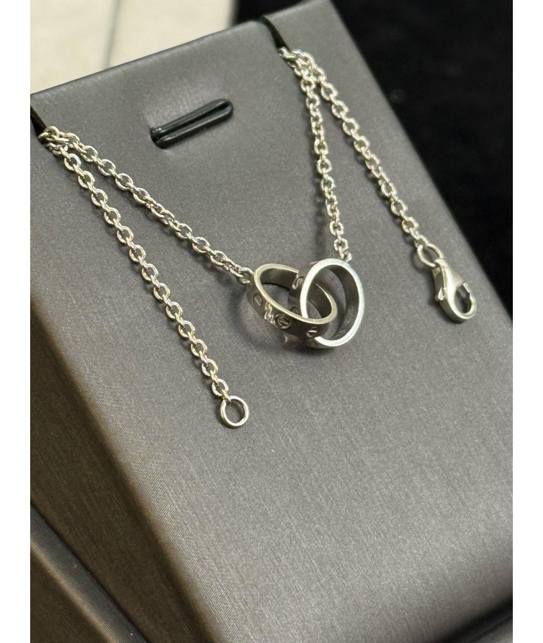 CARTIER Серебряное колье из белого золота, фото 2