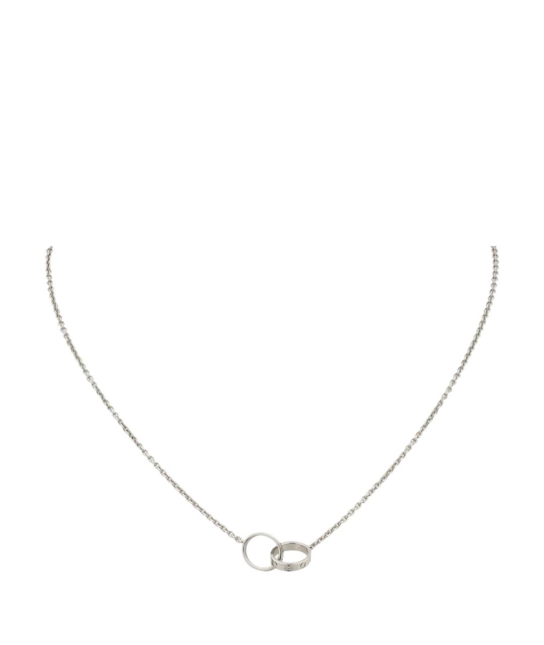 CARTIER Серебряное колье из белого золота, фото 1