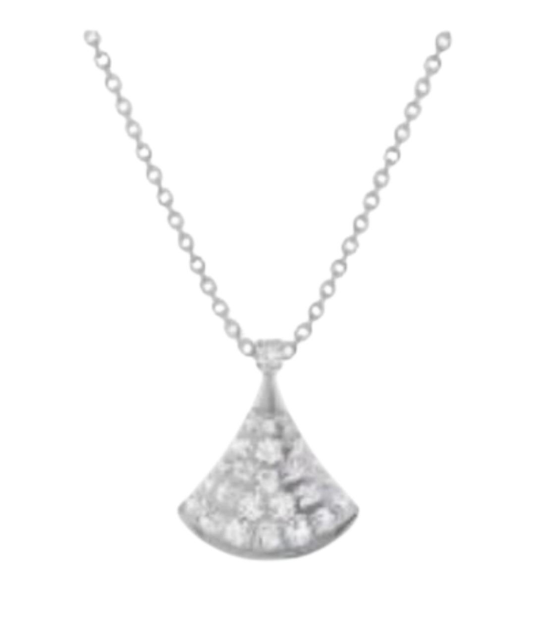 BVLGARI Серебряное колье из белого золота, фото 1