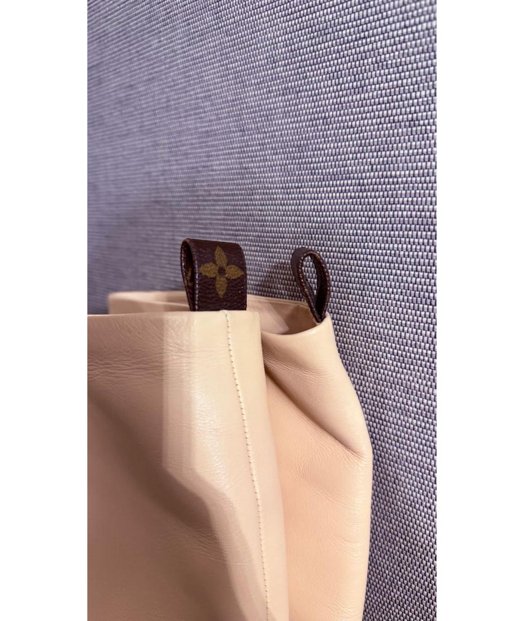 LOUIS VUITTON Бежевые кожаные сапоги, фото 4