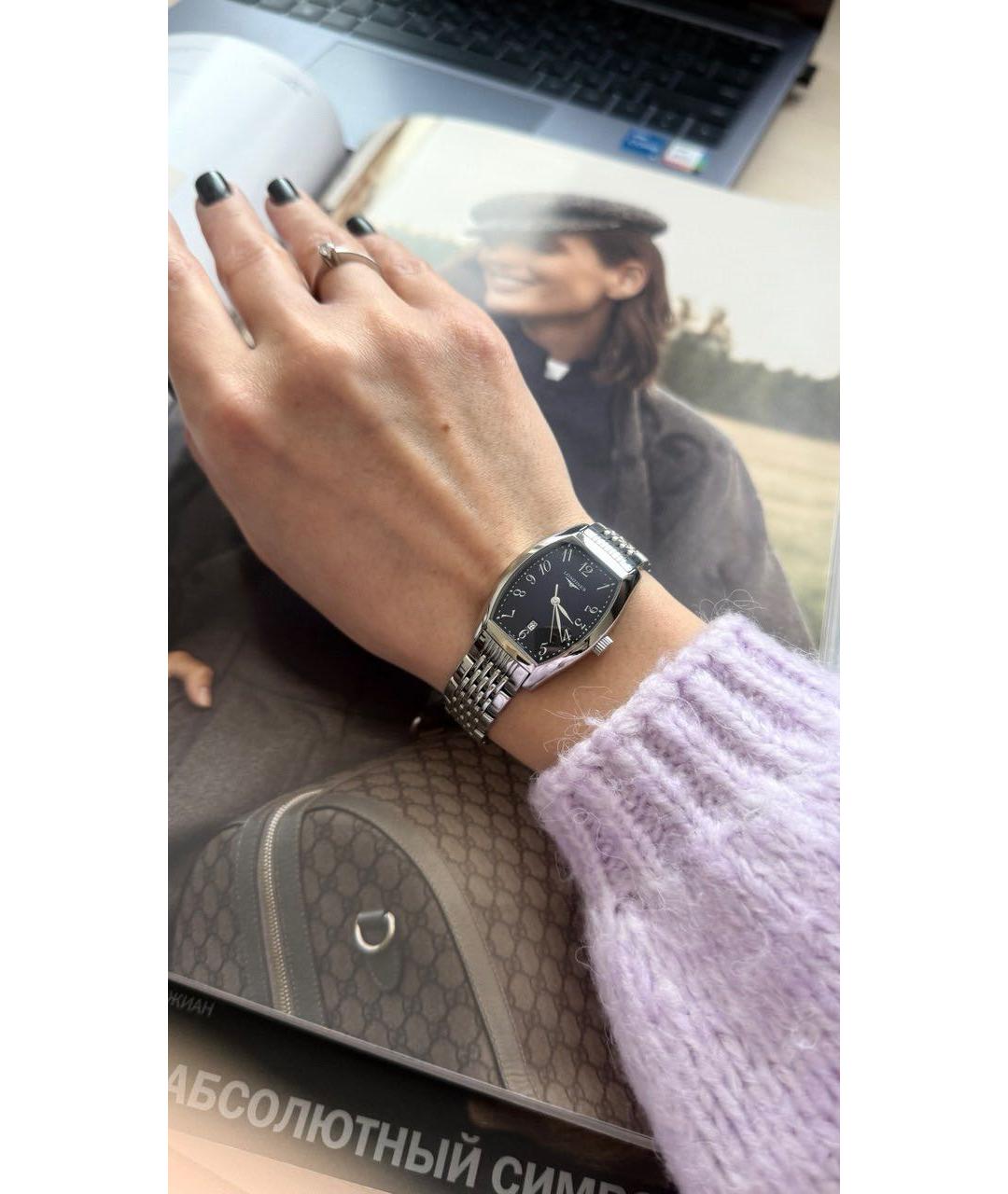 LONGINES Серебряные металлические часы, фото 4