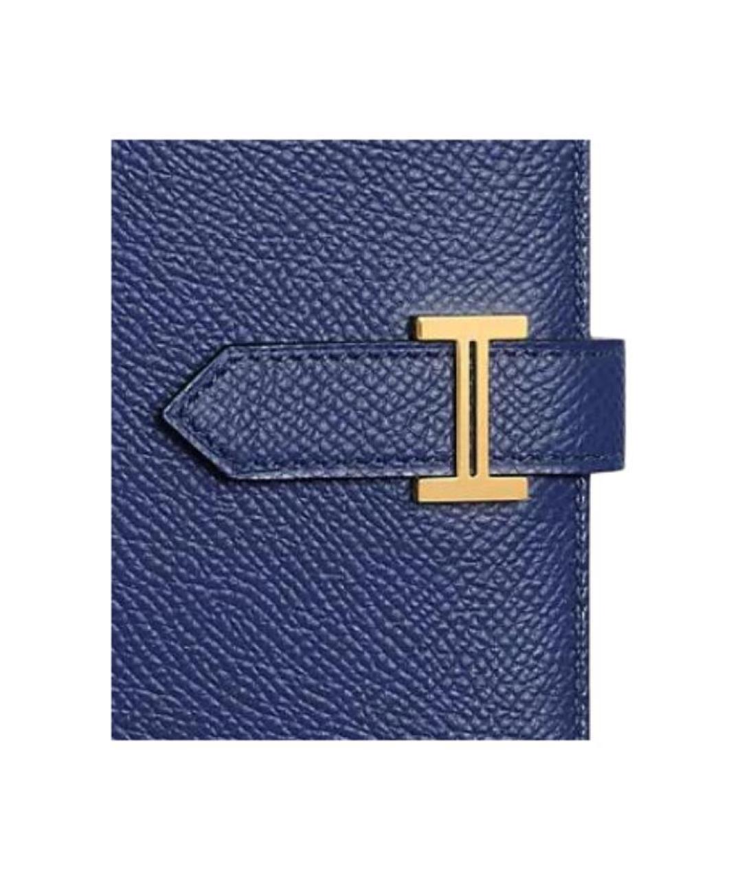 HERMES Синий кожаный кошелек, фото 3